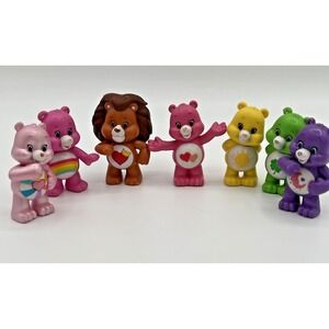 Care Bear PVC Figurines Sunshine Brave Heart Good Luck TCFC Lot 7 Care Bears